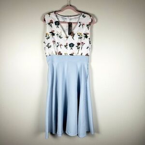 Retro Stage Retro Embroidered Midi Dress Size XL